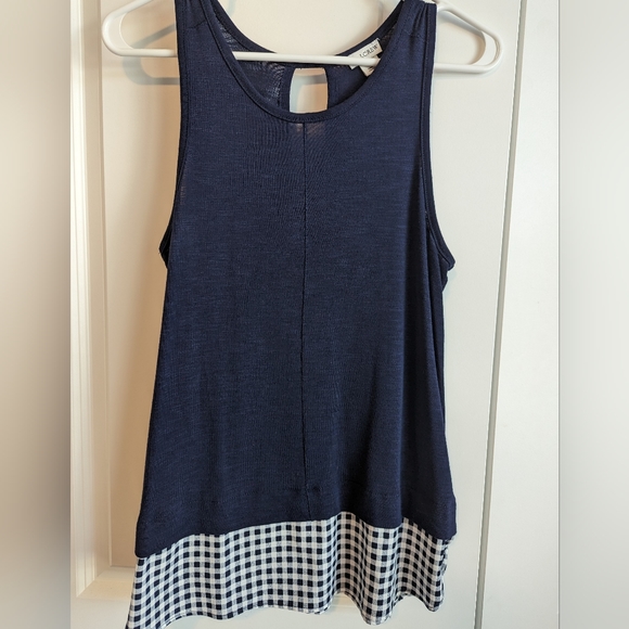 J by J Crew sleeveless faux layered top - Picture 1 of 5